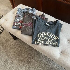 Harley-Davidson Graphic Tees in Black and Gray